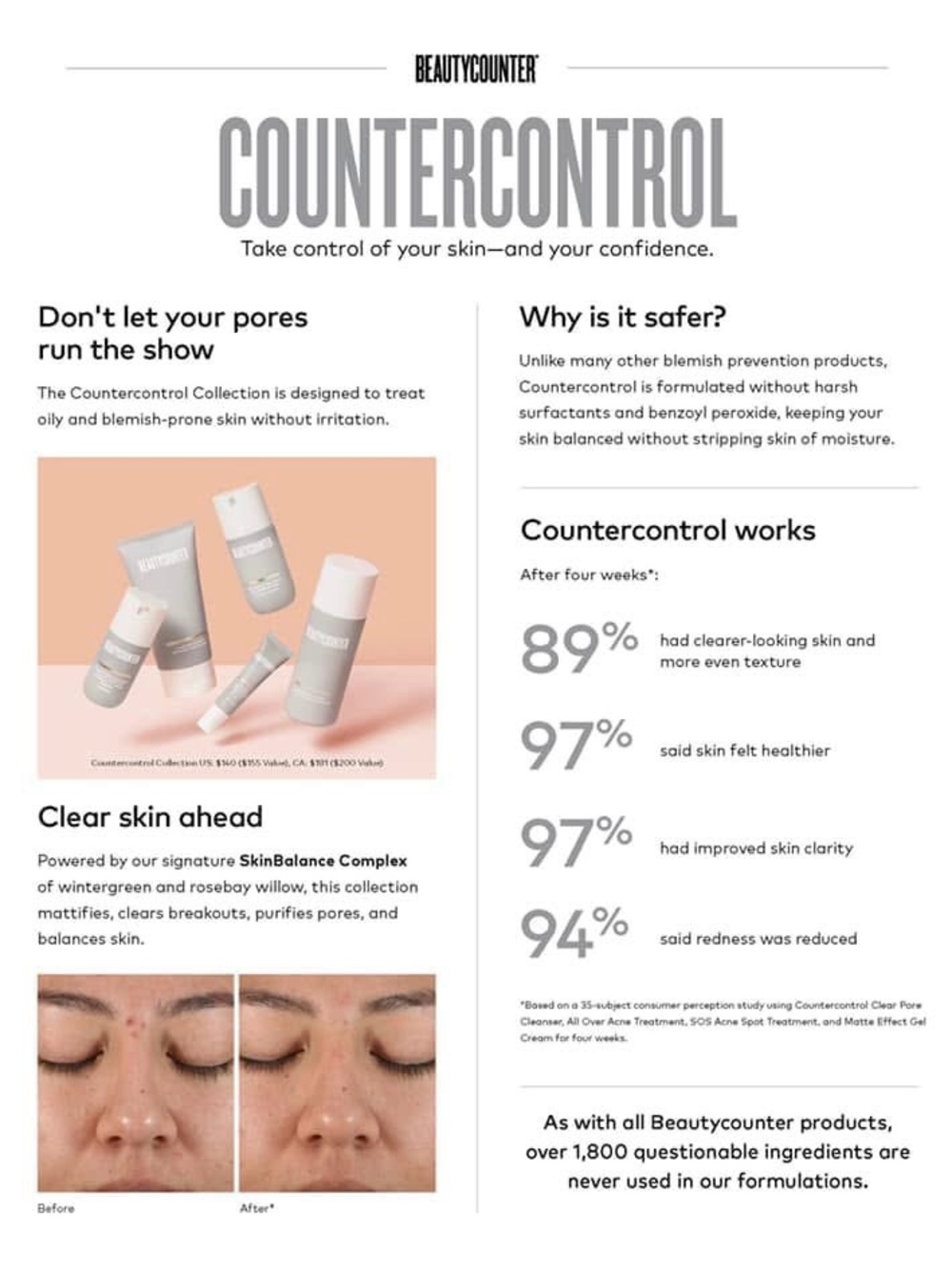 Beauty Counter CounterControl Instant Matte Toner 5oz - Picture 2 of 3